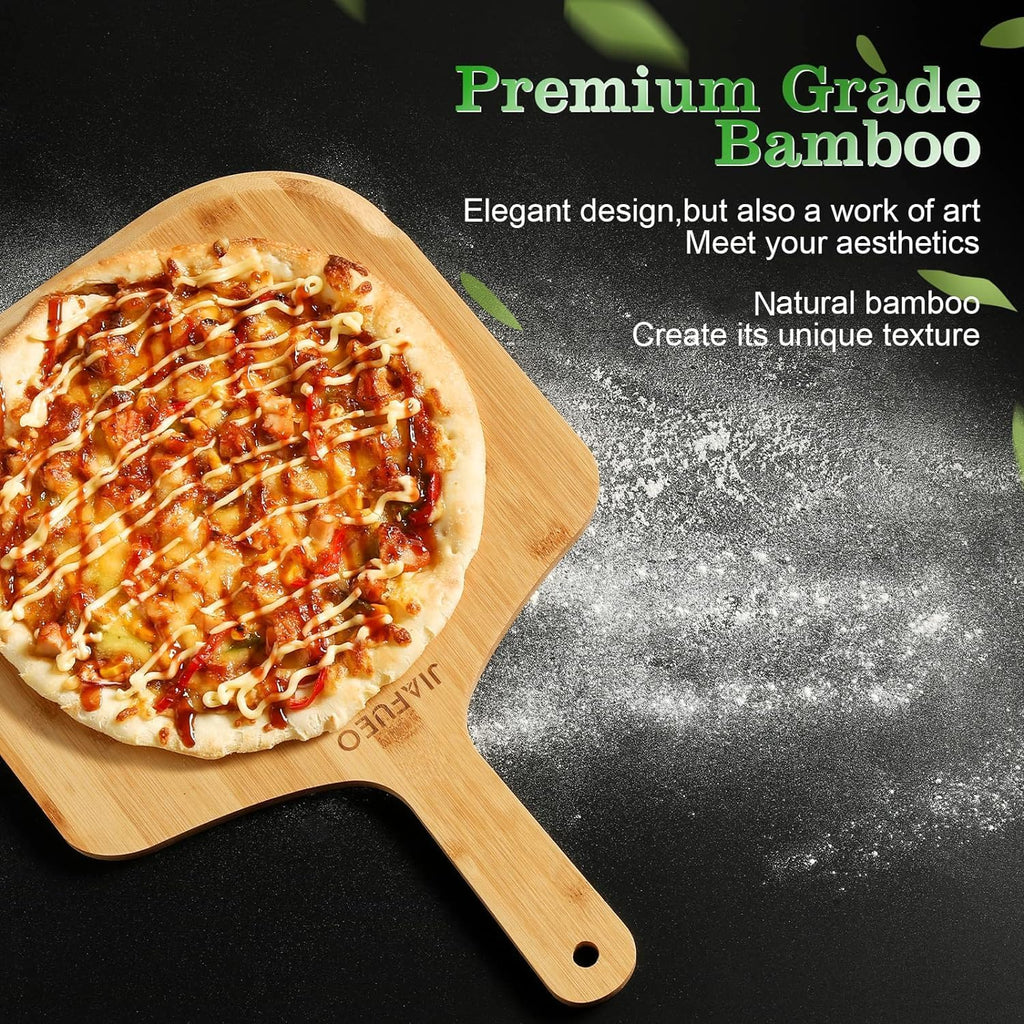 Pizza Peel 12 inch, Bamboo Pizza Paddle Spatula