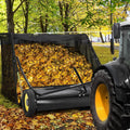 Tow Behind Lawn Sweeper 52", Large Capacity 27 Cu. ft Leaf and Grass Collector, Pull Behind Yard Sweeper with