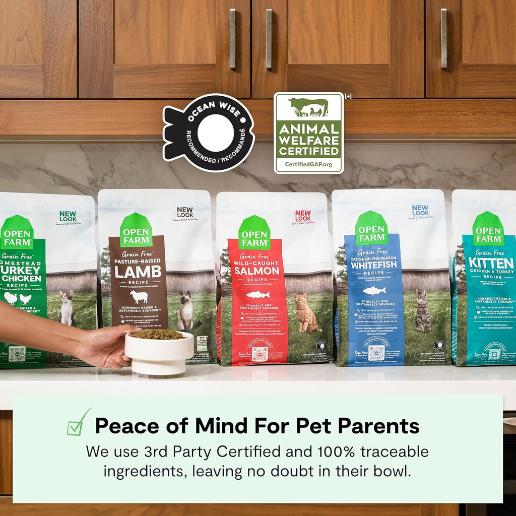 Grain Free Dry Cat Food, Turkey & Chicken Kibble, 4lb Bag
