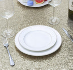 50x80 inch Rectangular Sequin Tablecloth Champagne, Glitter Tablecloth for Bridal Shower Decorations, Birthday