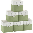 11 inch Cube Storage Bin with Handles 6 Pack