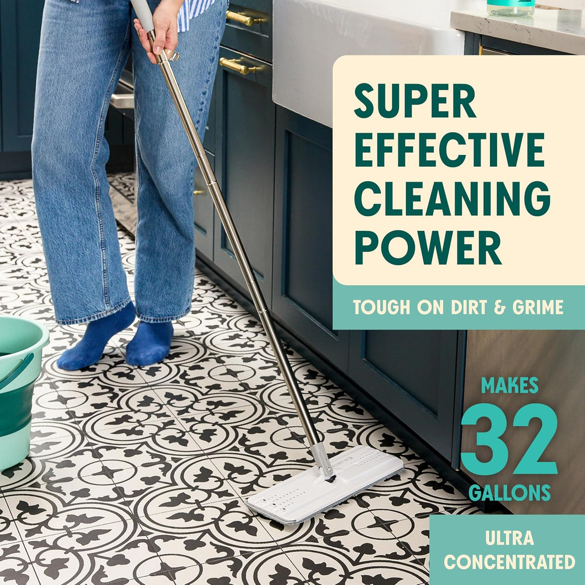 Ultra Concentrated Vinegar Floor Cleaner, Bright Lemon, 64 oz
