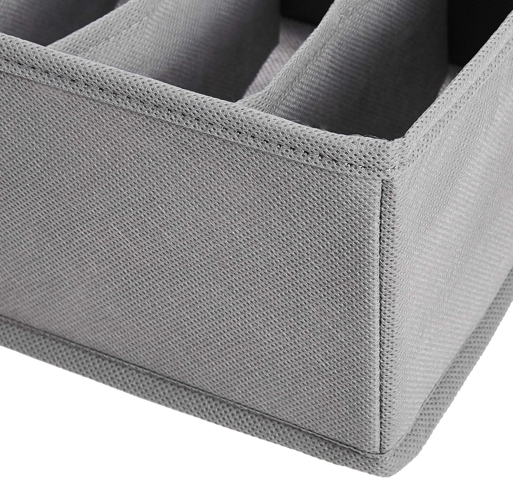 Deep Drawer Organizer for Clothes, Collapsible Storage Boxes for Socks, Underwear and Baby Items, Set of 4, Gray |