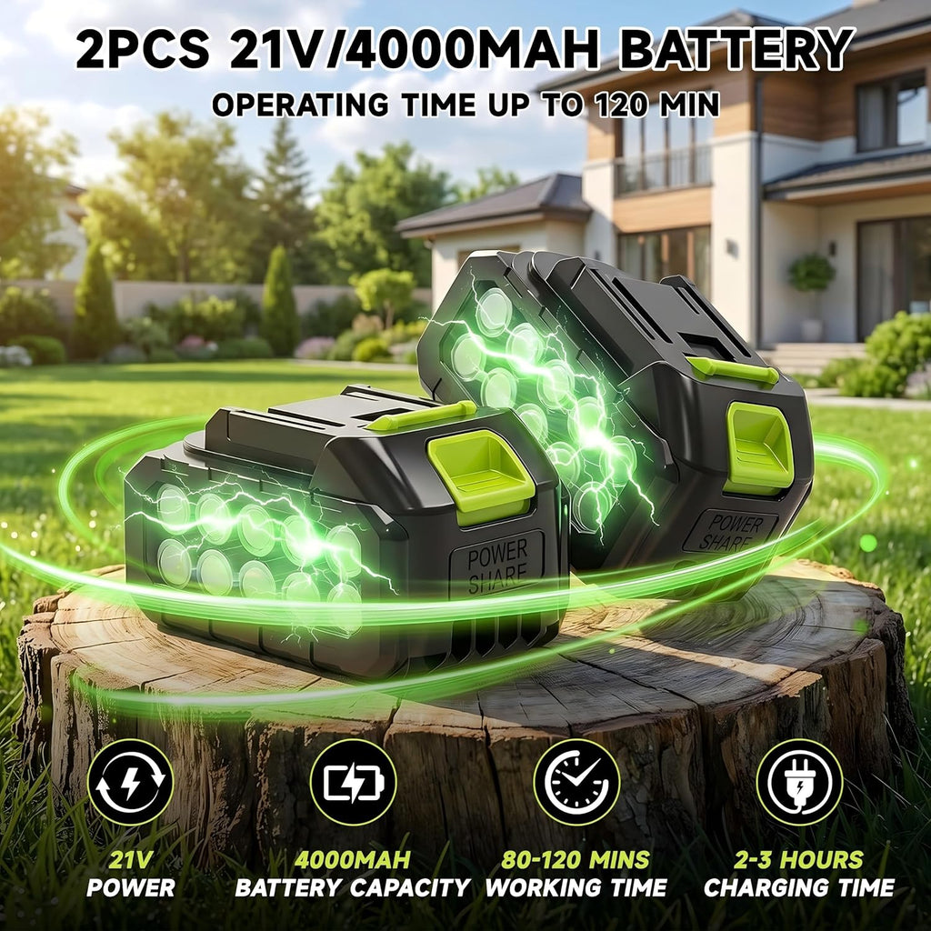 2-In-1 Cordless Pole Saw & Mini Chainsaw, 8" Pole Saws For Tree Trimming | 1000W Brushless Handheld Chain Saw,16FT