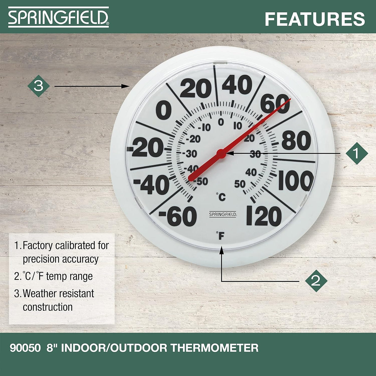 Taylor In/Out Round Dial Thermometer - 8.5 Inch