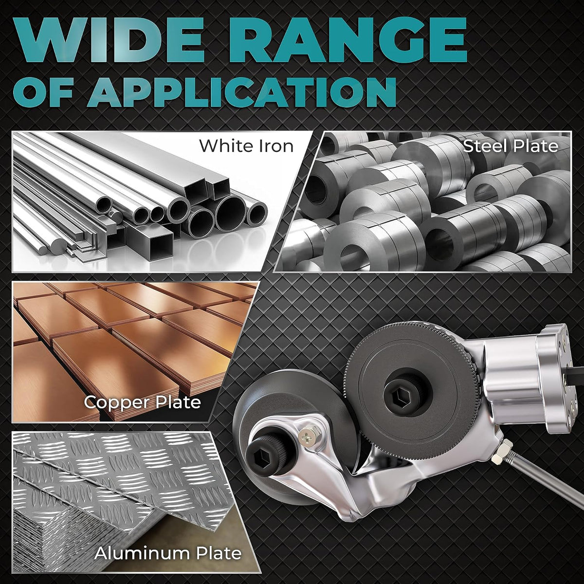 Metal Nibbler Drill Attachment, Rayan Deluxe Electric Drill Plate Cutter Attachment 2023 Model