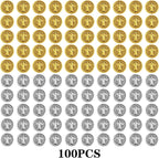 100pcs 9.5 mm Round Double-Sided Jesus Cross Spacer Beads Catholic Saint Benedict Beads Religious Loose Beads for DIY
