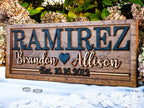 Personalized Wedding Last Name Established Wooden Sign | Engagement Gift