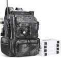 Fishing Tackle Backpack, 45L Storage Waterproof Travel Bag Store Fishing Gear with Insulated Top Pocket
