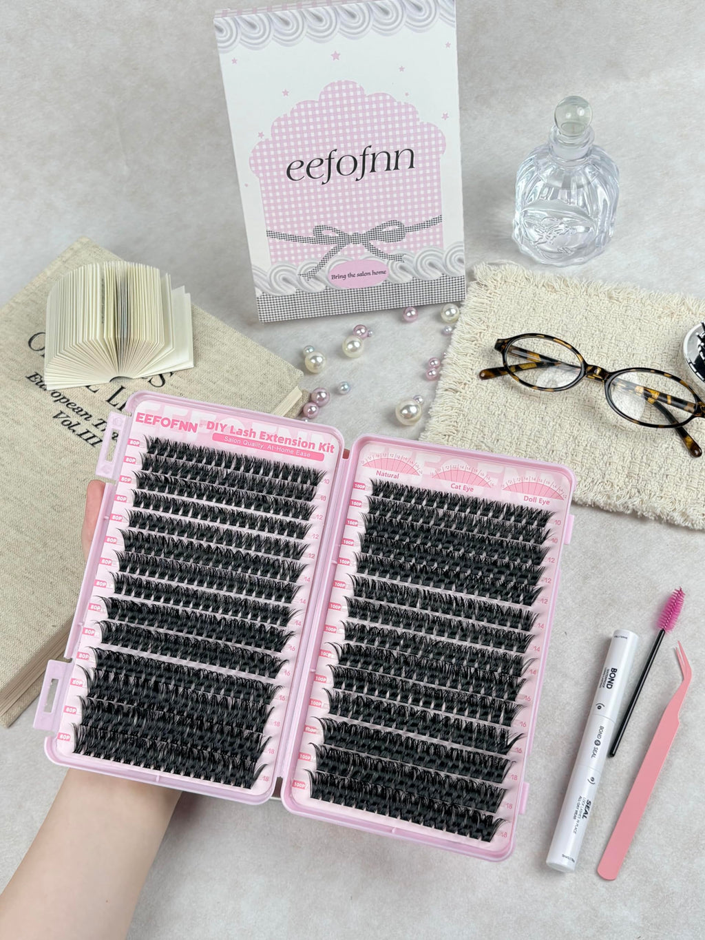 80D 100D Lash Clusters 560pcs Wispy Eyelash Clusters Volume