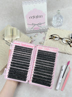 80D 100D Lash Clusters 560pcs Wispy Eyelash Clusters Volume