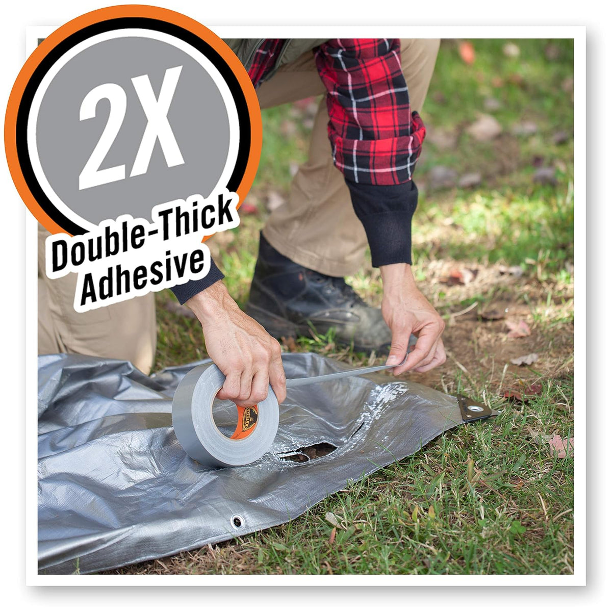 Tape, Silver Duct Tape, 1.88" x 35 yd, Silver, (Pack of 6)