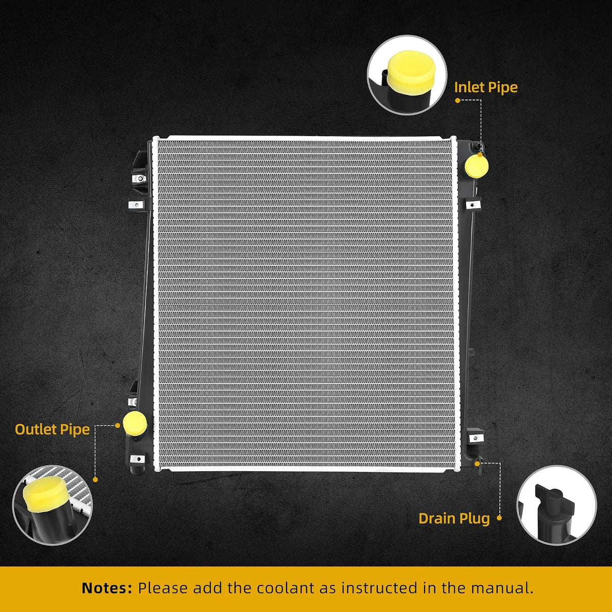 DWVO Complete Radiator Compatible with 2002-2006 Ford Explorer