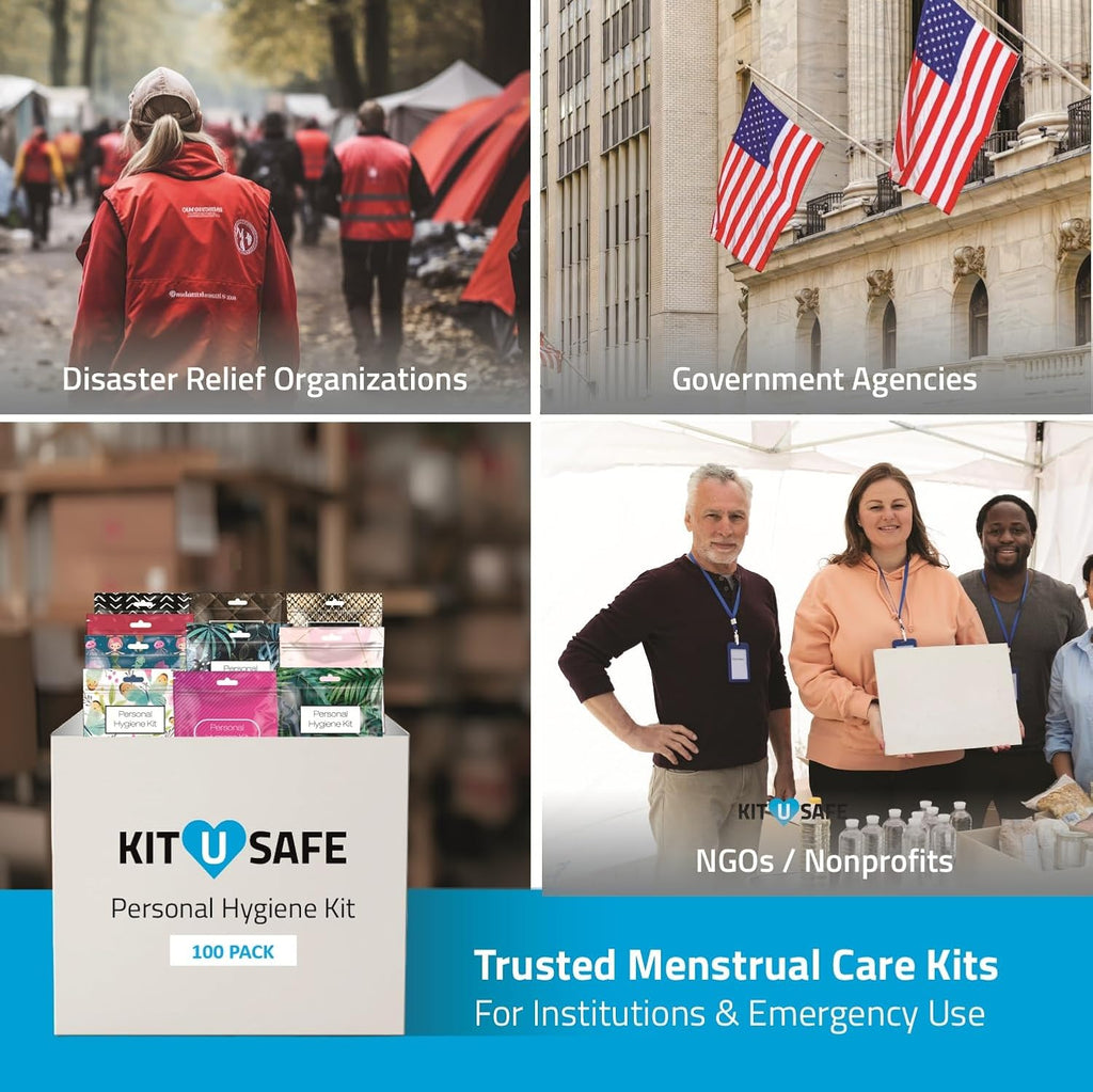 Bulk Period Kits (Assorted Colors) – Prefilled Menstrual Hygiene Kits with Tampon, Pad & Feminine Wipes |