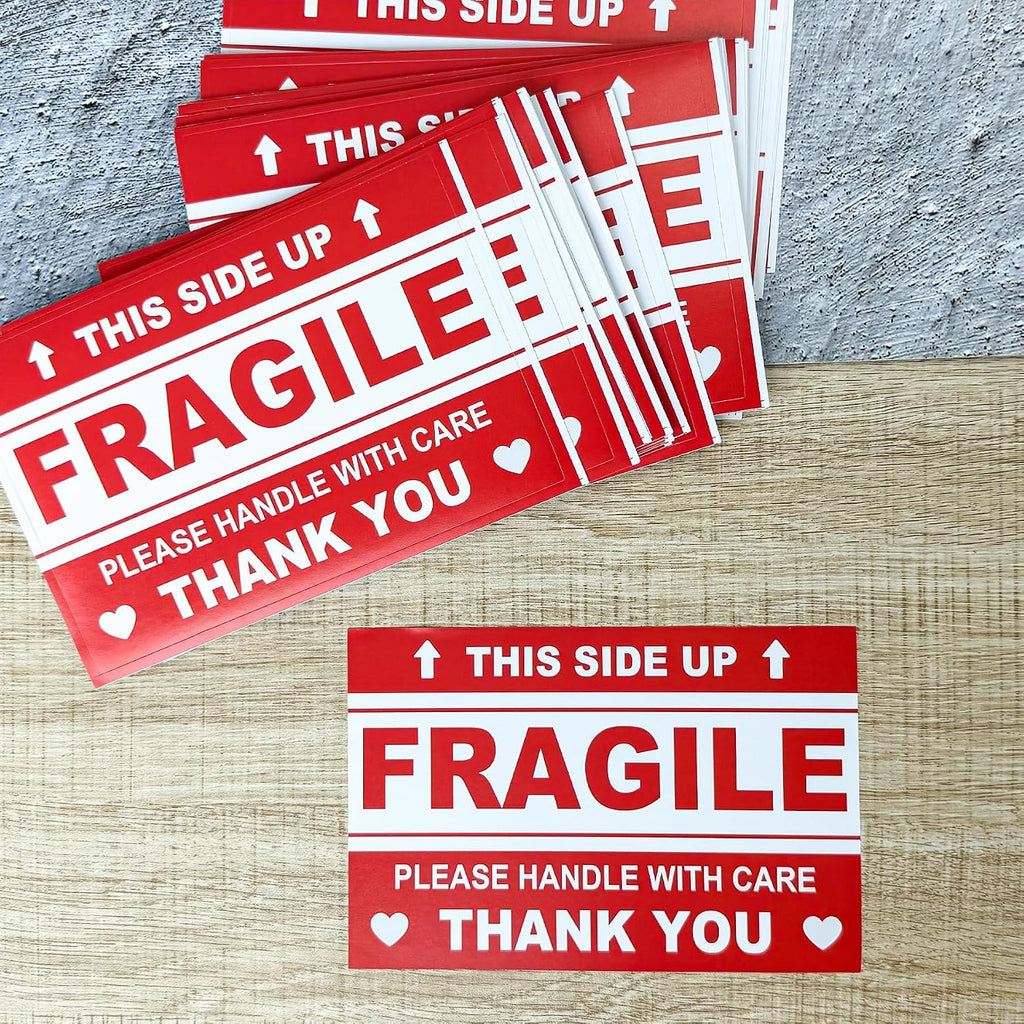 4 x 6 Inch Large Fragile Labels This Side Up Handle with Care Stickers