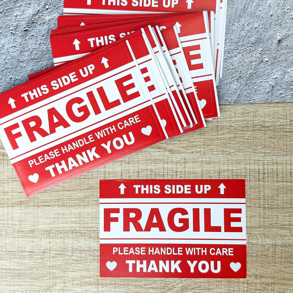 4 x 6 Inch Large Fragile Labels This Side Up Handle with Care Stickers