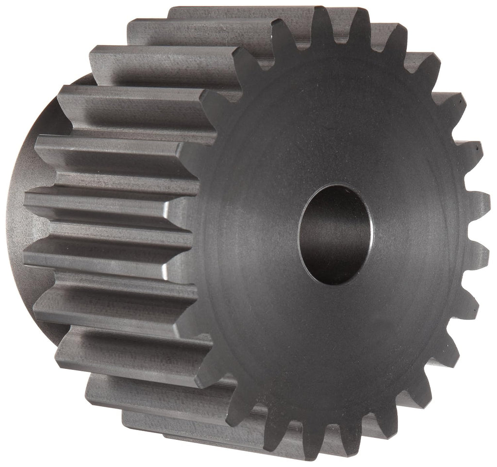 Ametric 20S2040 Inch Steel Spur MPB Gear, 20 Deg 20DP, 40 Teeth, 1/2 Inch +/-1/16" Pilot Bore (B), 1/2" Face Width (F), 1-13/16 Inch Hub Dia (H), 0.5 Inch Hub Projection (P), 1 Inch total width, 2.1 Inch OD, (1-125)
