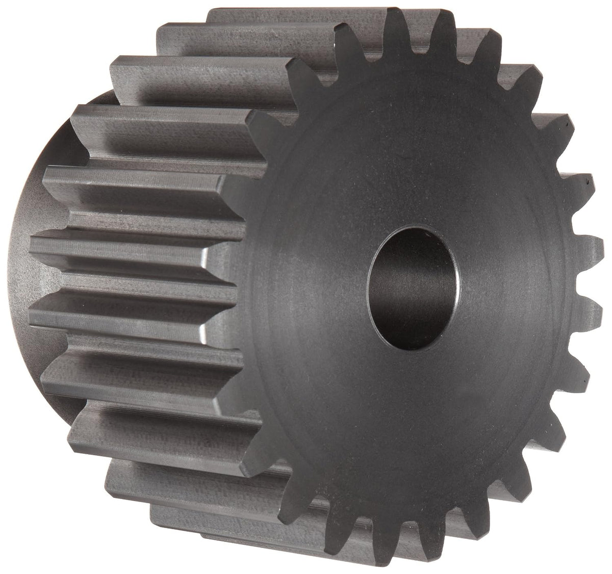 Ametric 20S2040 Inch Steel Spur MPB Gear, 20 Deg 20DP, 40 Teeth, 1/2 Inch +/-1/16" Pilot Bore (B), 1/2" Face Width (F), 1-13/16 Inch Hub Dia (H), 0.5 Inch Hub Projection (P), 1 Inch total width, 2.1 Inch OD, (1-125)