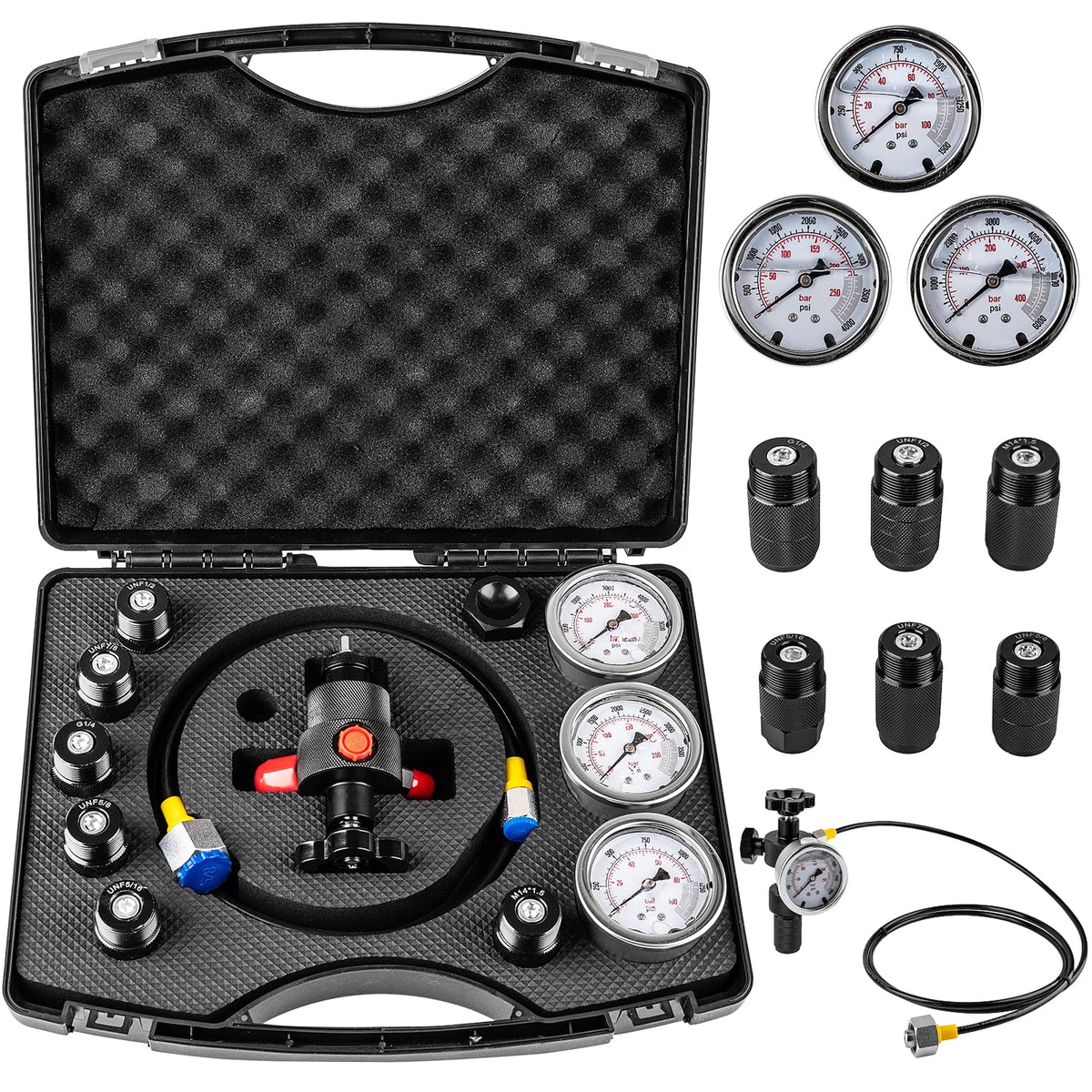 Hydraulic Nitrogen Accumulator Charging Kit, Nitrogen Pressure Test System