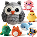 Crochet Kit for Beginners 6 PCS Amigurumi Animal Family Crochet Starter Kit with Step-by-Step Video Tutorials 40%
