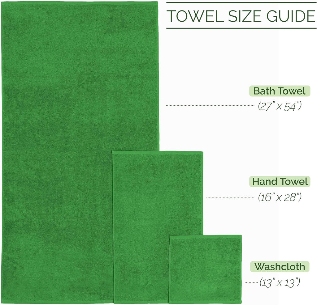 100% Turkish Cotton Corduroy Ribbed Luxury Bath Towels 6-Piece Set, Premium Feel - Quick Dry, Highly Absorbent