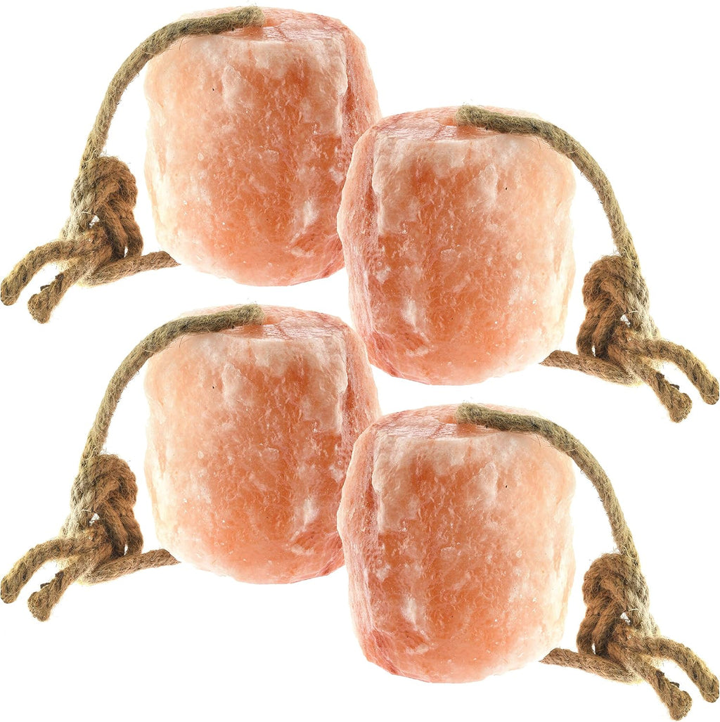Himalayan Salt Lick 6 lbs. on Rope for Horses, Deer, Goats, Cow, Sheep, Cattle, Alpacas, and Livestock – Mineral
