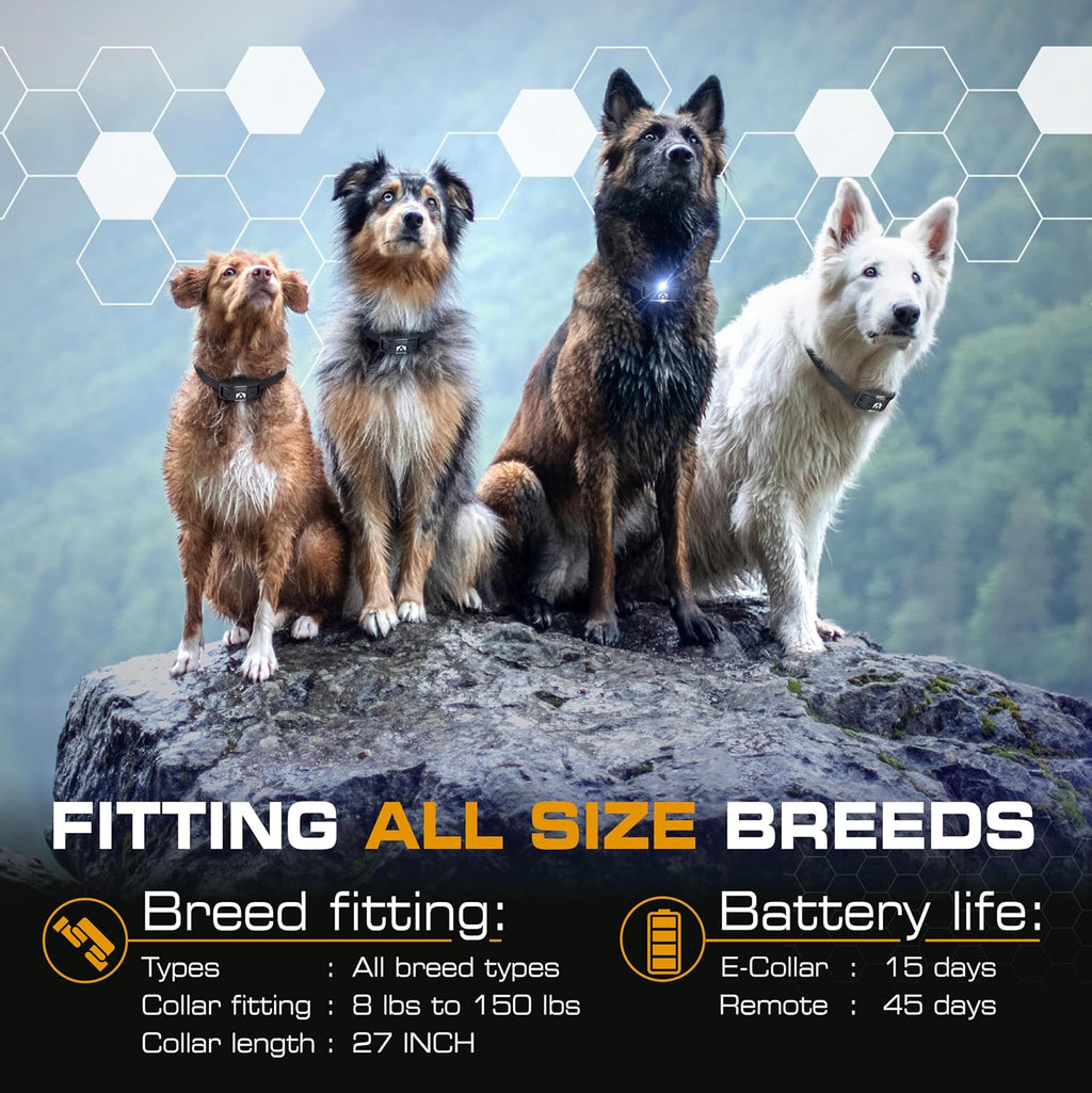 Ultra K9 Dog Training Collar with Remote, Shock Collar for Dogs
