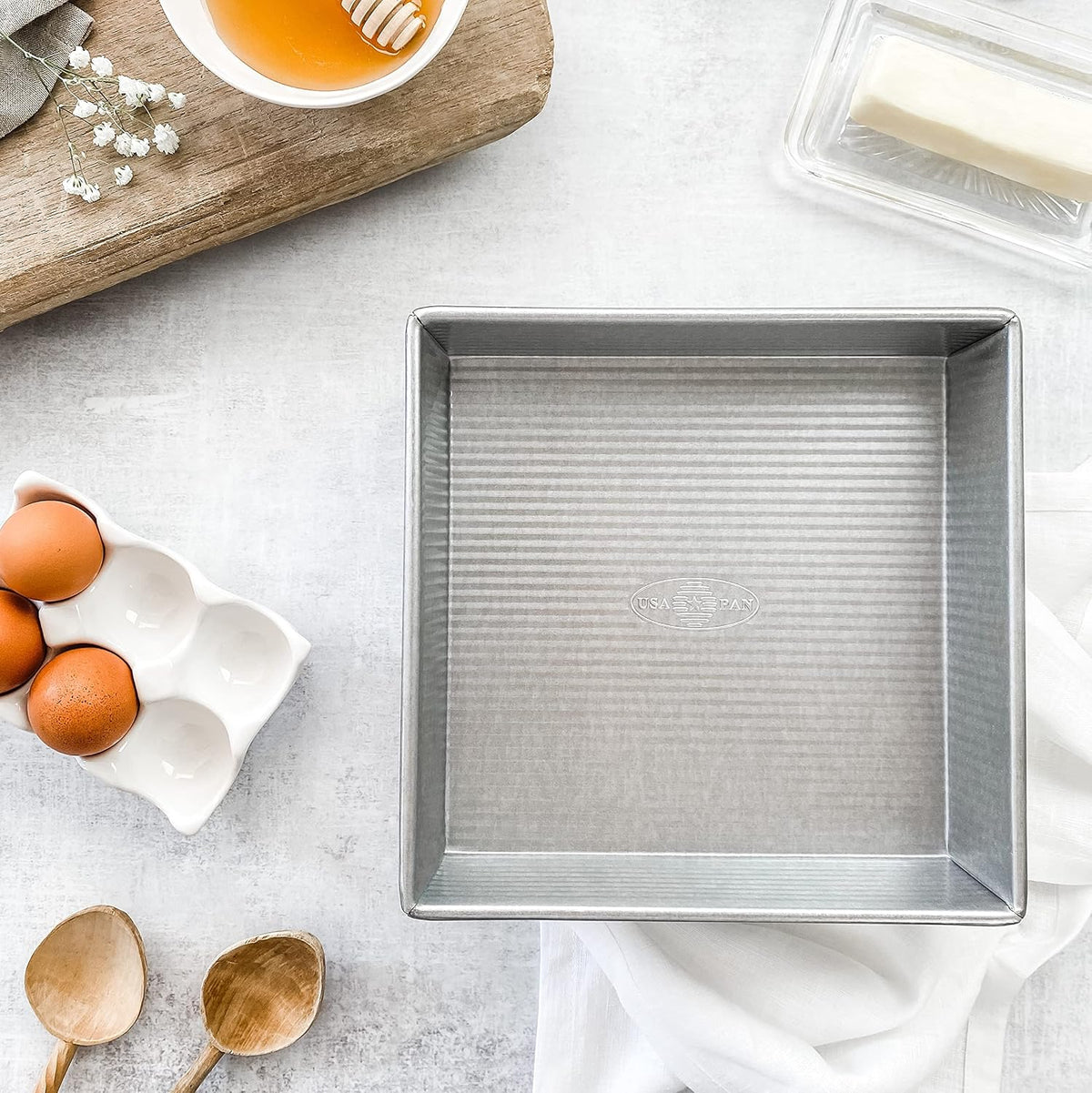 Bakeware Nonstick Square Cake Pan, 9 Inch, Aluminized Steel