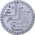 Round Military Coordinate Scale and Protractor
