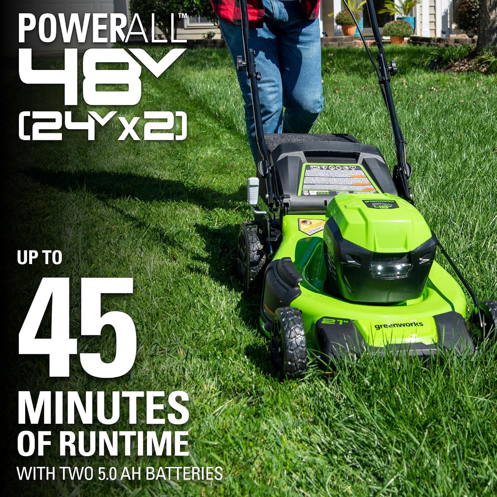 48V 21 in Self-Propelled Lawn Mower, (2) 5.0 Ah Battery Kit