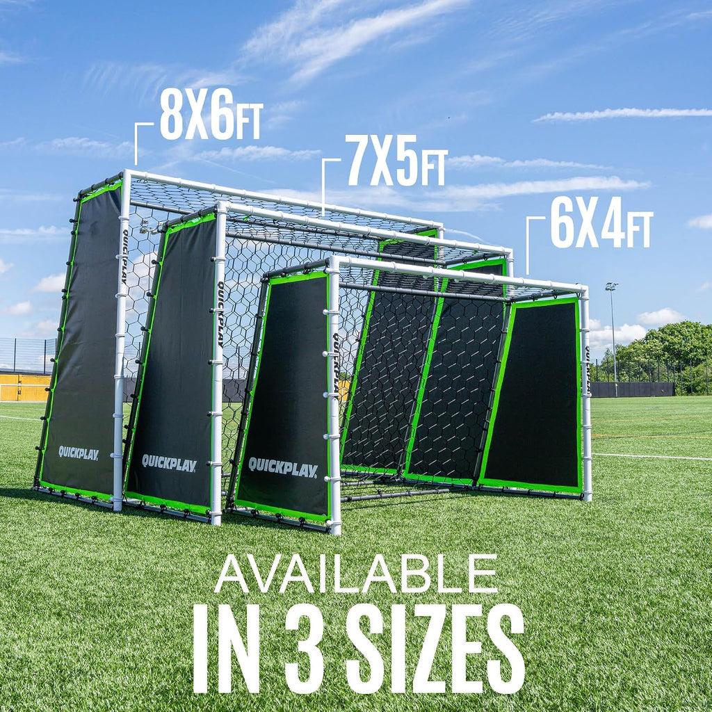GS Trainer 3-in-1 Soccer Goal and Rebounder for Solo Training | 3 in 1 goal, rebounder & passing wall, Galvanized