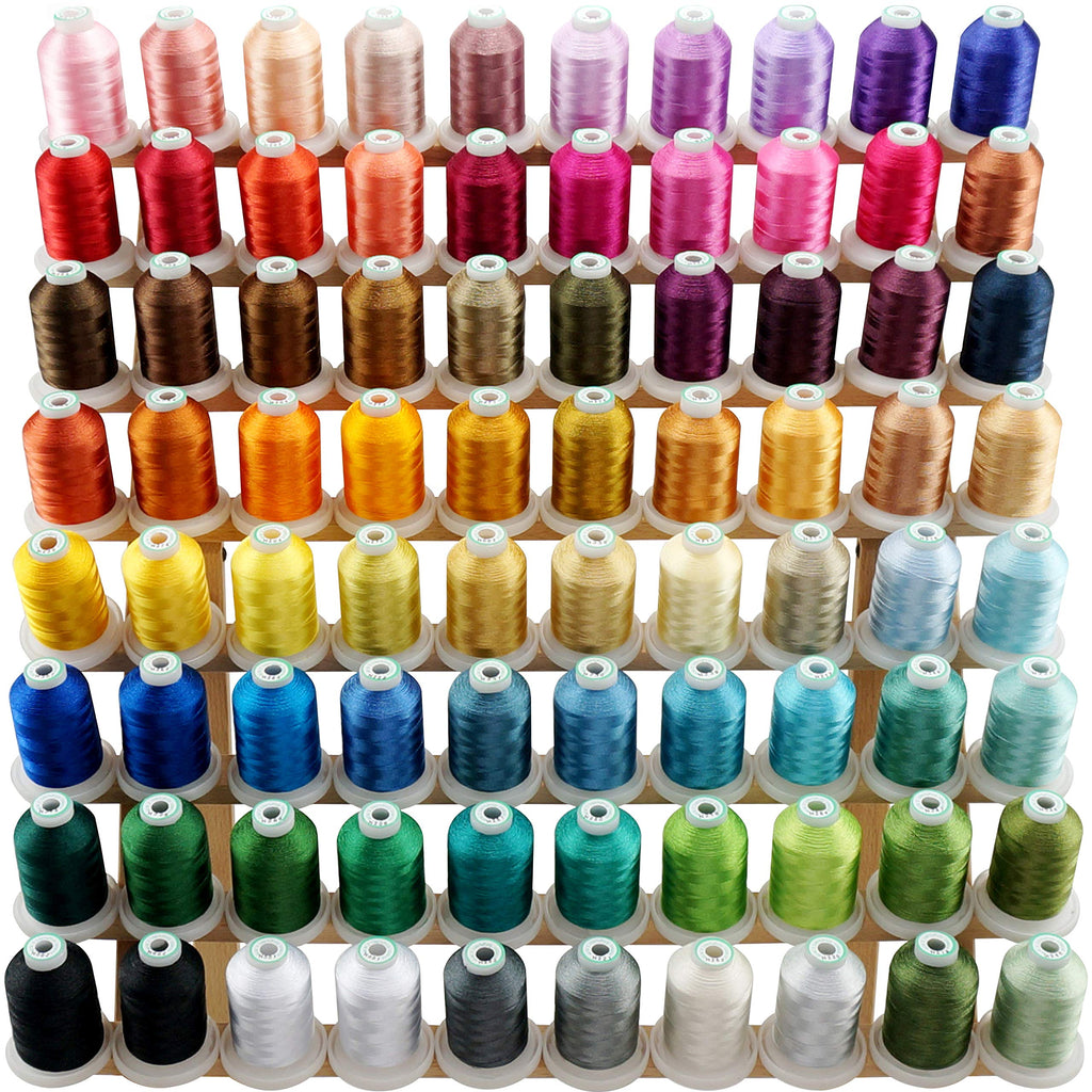 80 Spools Polyester Embroidery Machine Thread Kit