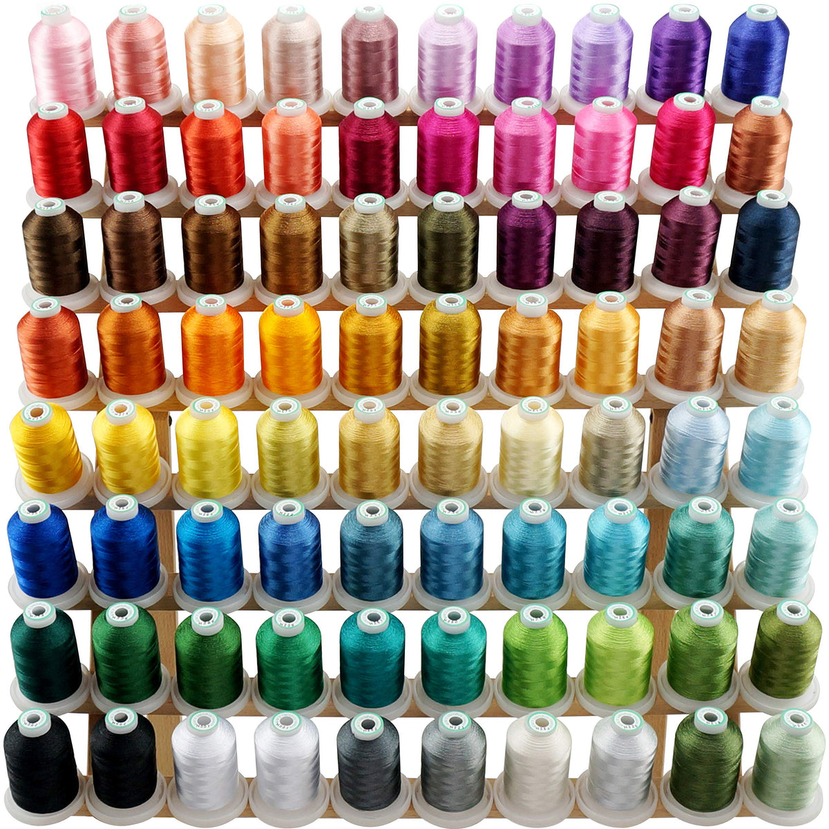 80 Spools Polyester Embroidery Machine Thread Kit
