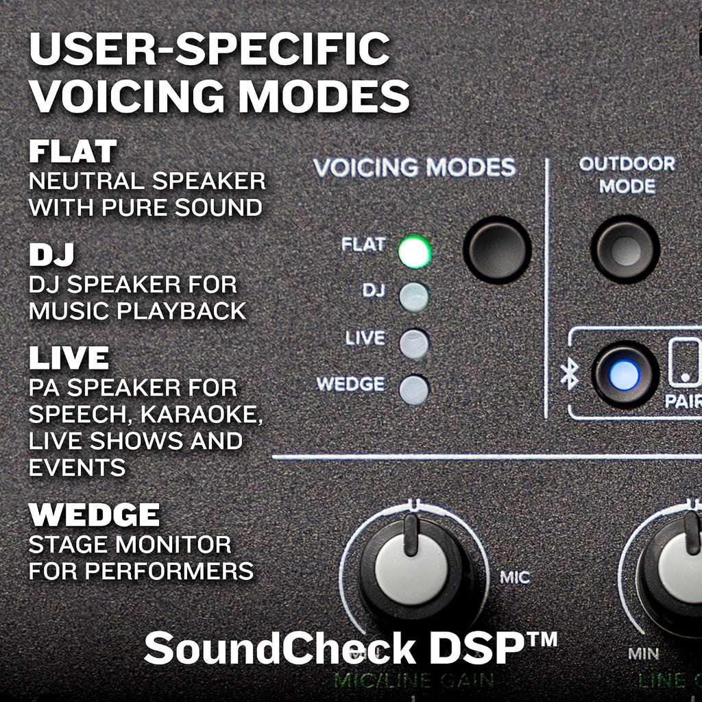 Thump15v4 15" Professional Powered Loudspeaker feat. Soundcheck DSPTM and Bluetooth - High SPL Portable PA Speaker