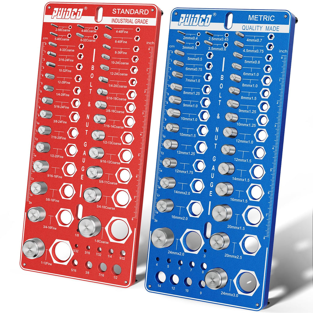 82 Nut and Bolt Thread Checker Standard and Metric, Screw Thread Gauge
