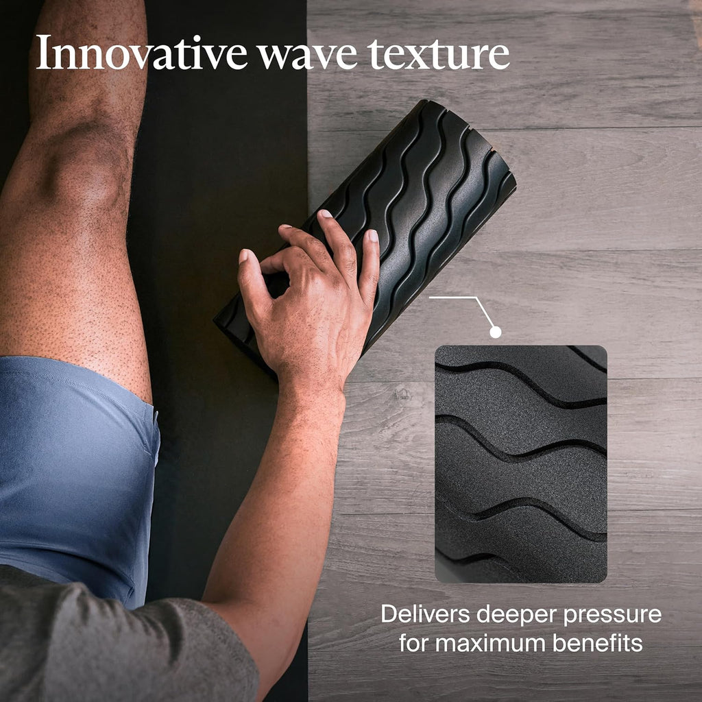 Therabody WaveRoller - High Density Foam Roller for Body and Large Muscles. Bluetooth Enabled with 5 Customizable