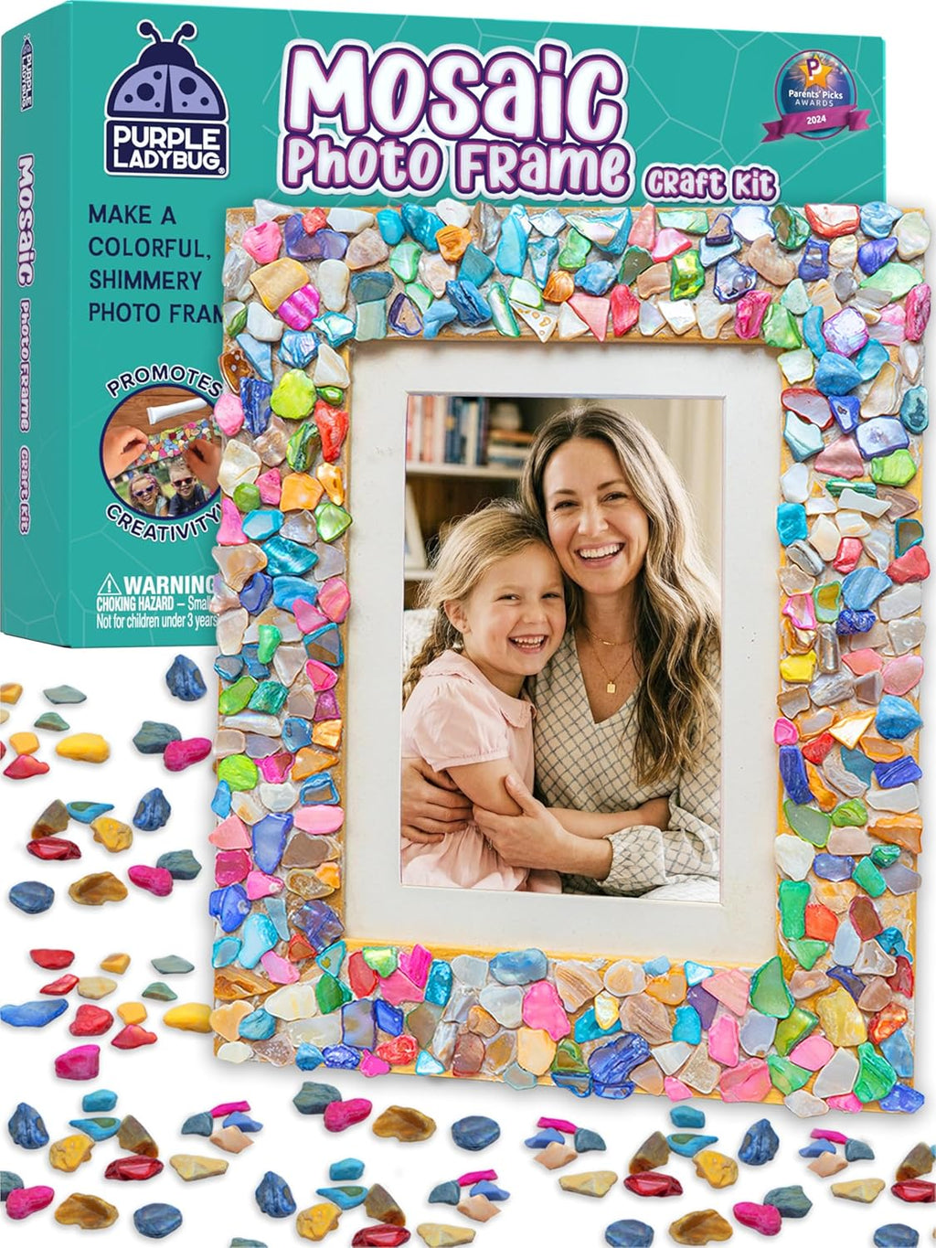 DIY Mosaic Photo Frame Crafts for Girls 8-12 6-8 - Great Gift for Teens Tweens, Fun Craft Kit for Kids & Girl