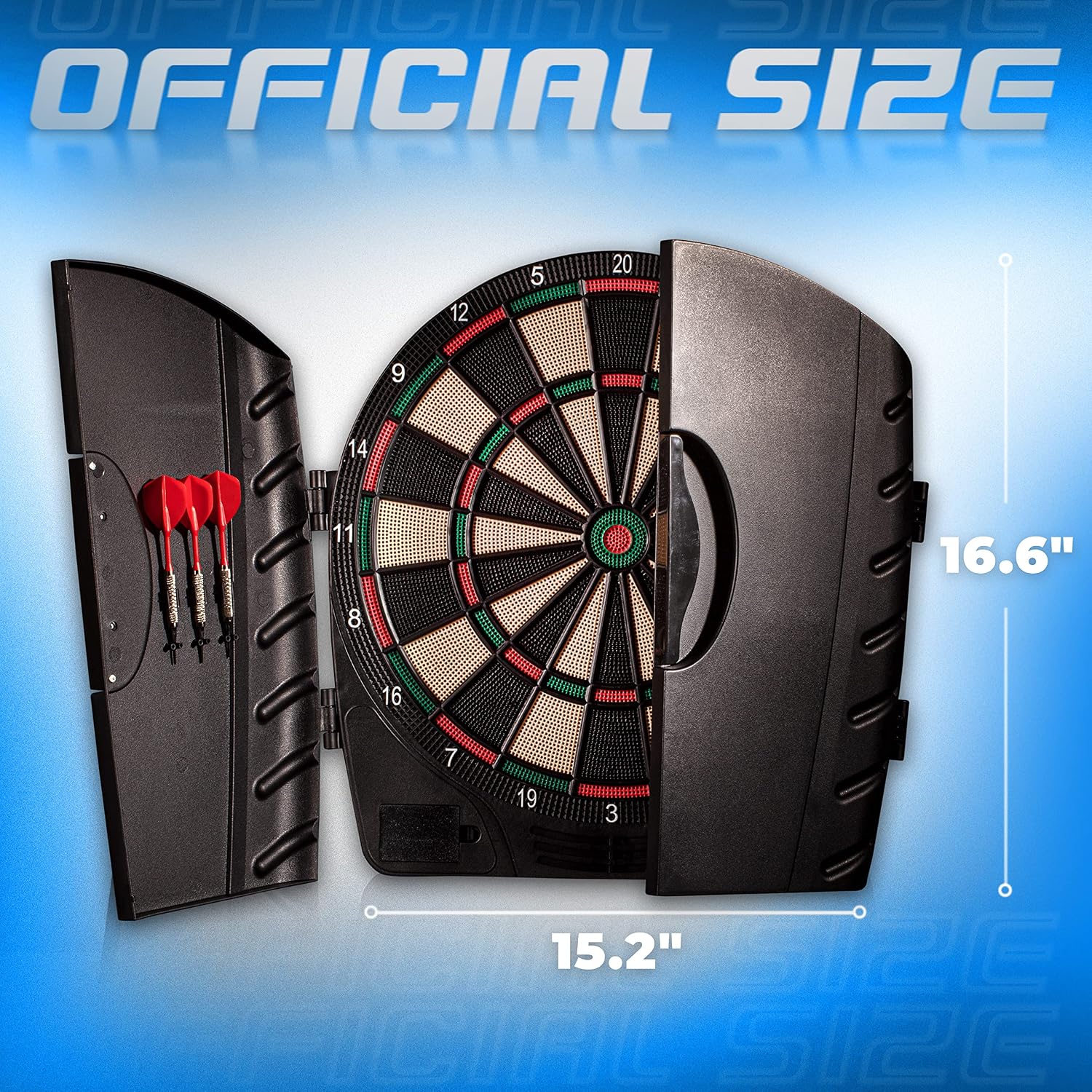 Electronic Dart Board Sets - Soft Tip Electric Dartboard with Digital Scoreboard - (6) Darts Included