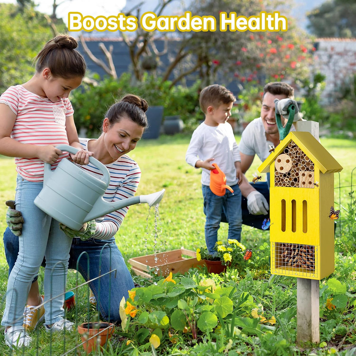 Bee House Bug Hotel & Butterfly House, Wooden Ladybug House