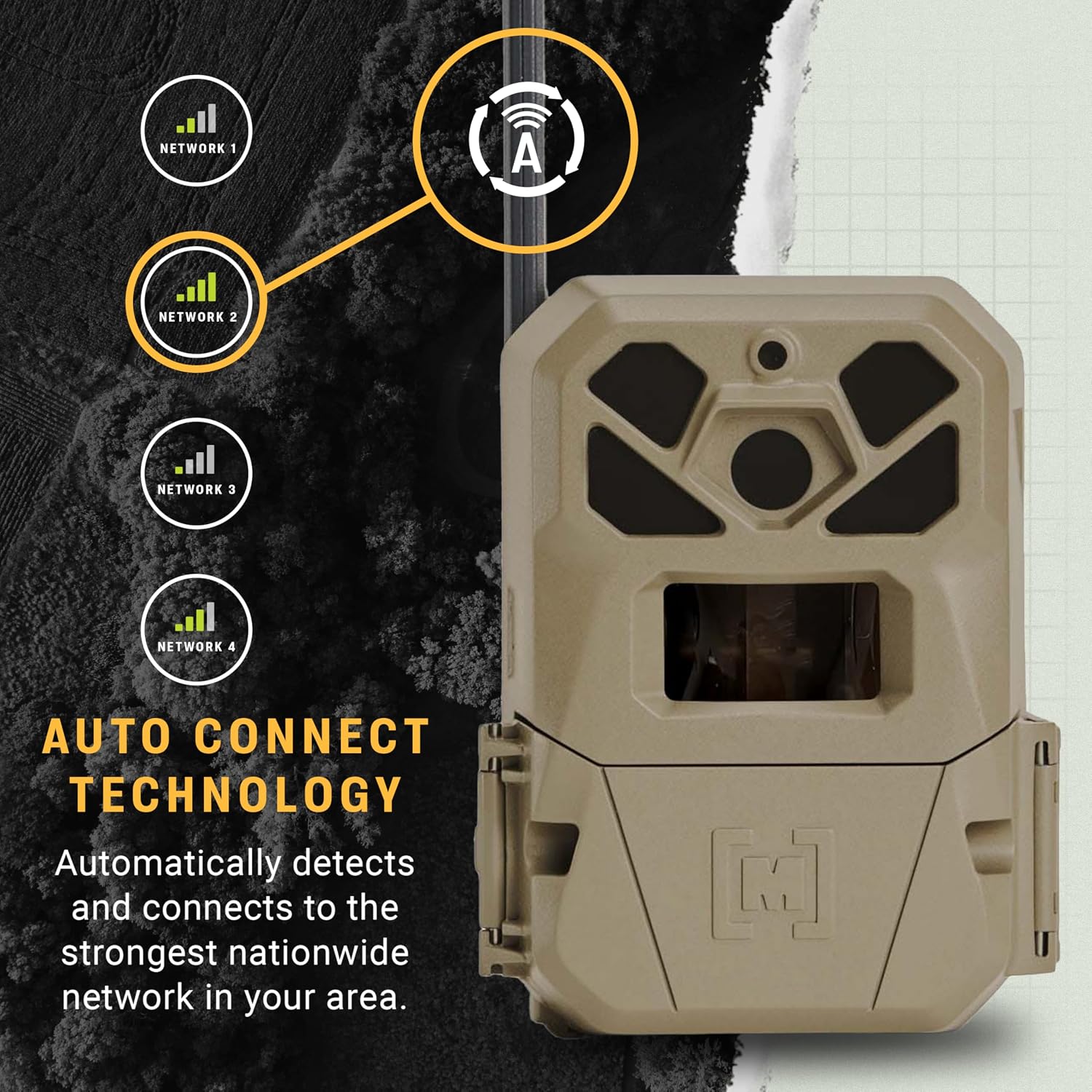 Edge 2 Pro Cellular Trail Camera - Auto Connect Nationwide 4G LTE - On Demand 40MP Photo - 1440P Video with HD Audio
