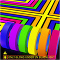 6-Pack Neon Gaffer Tape - 0.6 or 1 inch UV Blacklight Reactive Glow in The Dark Tape, Best for Parties, Dance Floors