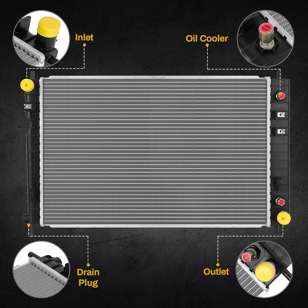 DWVO Complete Radiator Compatible with 2005 Chevrolet Equinox
