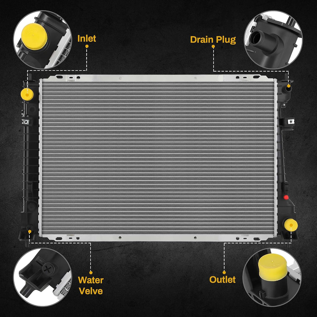 DWVO Complete Radiator Compatible with 2008-2012 Ford Escape