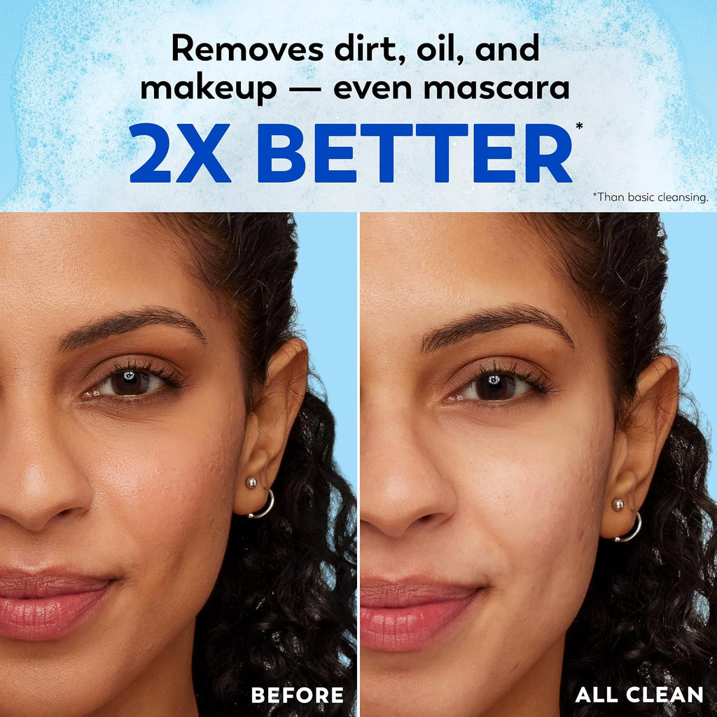 Makeup Remover Wipes, Daily Facials Deep Clean Face Cleanser for Normal to Oily Skin, Alcohol & Fragrance Free, Soft