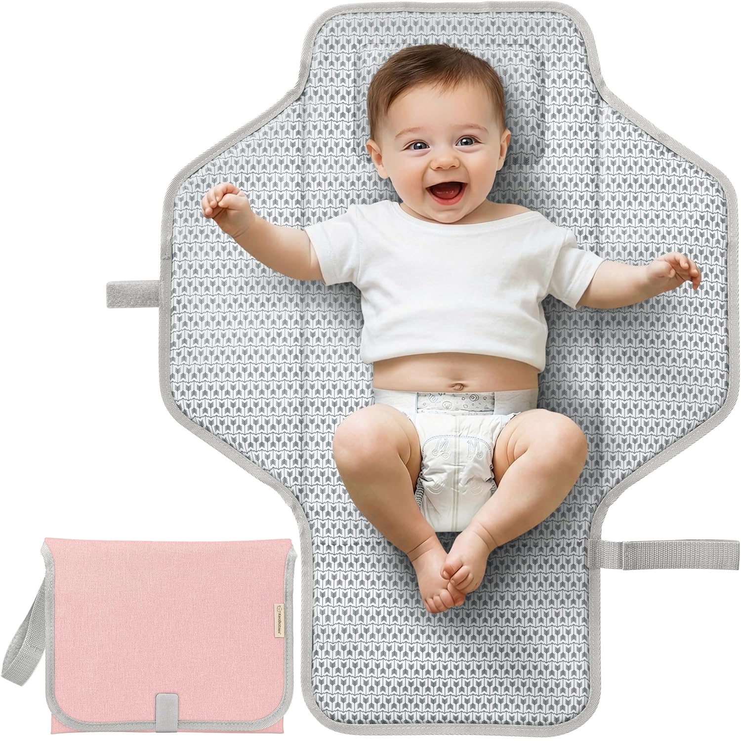 Portable Changing Pad for Baby, Travel – 26 x 21 Wipeable, Waterproof, Foldable Baby Diaper Changing Mat for Diaper