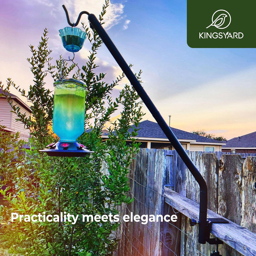 Heavy Duty Deck Hook, 27"-39" Adjustable Metal Deck Railing Hooks for Hanging Bird Feeders, Planters, Suet Baskets