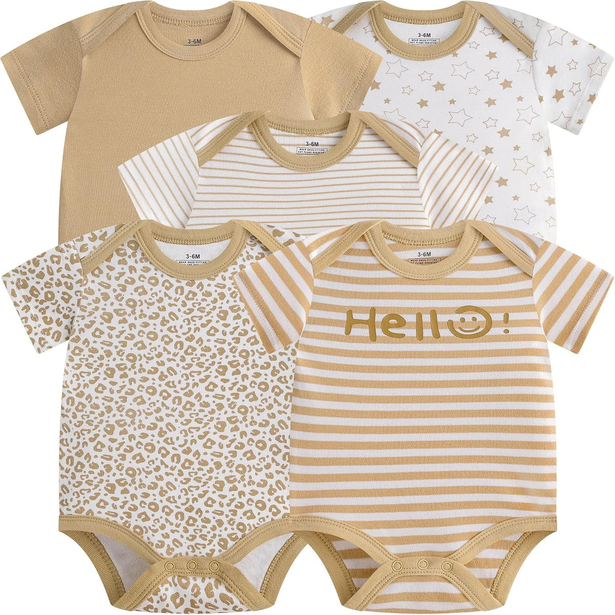 Baby Newborn Layette 10-Piece Clothing Sets Soft Cotton Bodysuits Pants Sets for Baby Boys Girls Toddler Unisex