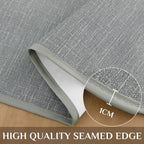 Outdoor Vinyl Edge Tablecloth Rectangle, 54 x 78 Inch, Light Grey