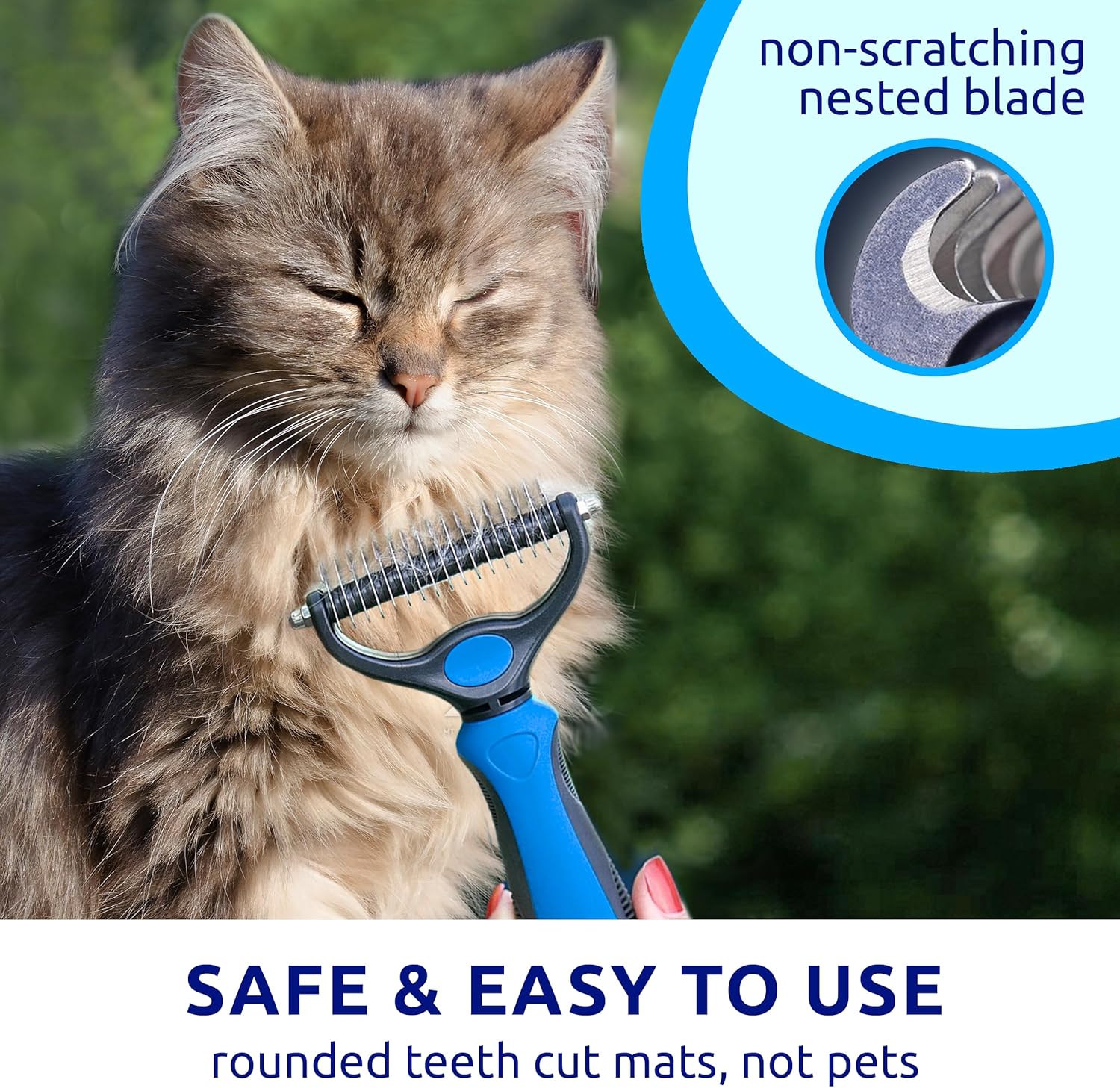 Deshedding Dog Brush For Shedding – Cat Brushes For Indoor Cats, Double-Sided Cat Brush Deshedding & Grooming Tool