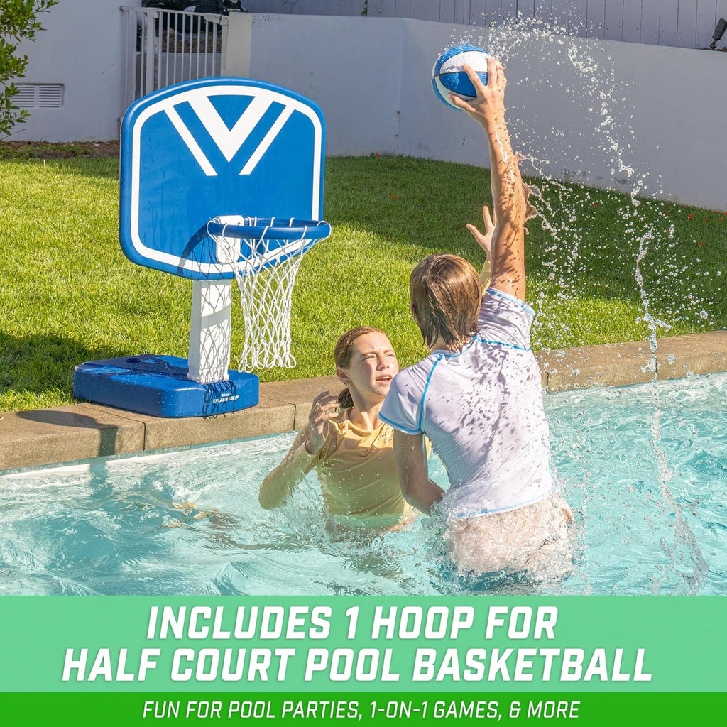 Splash Hoop 2-in-1 Pool Basketball Hoop & Volleyball Net Game Set